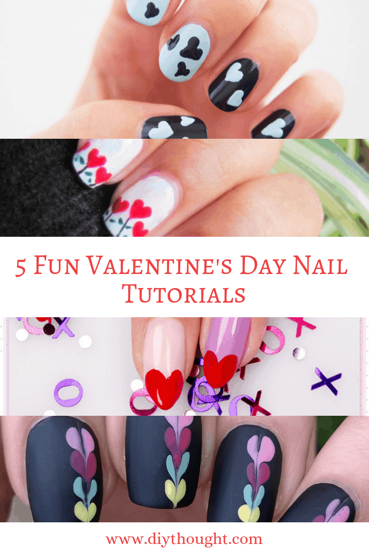5 Fun Valentine’s Day Nail Tutorials – step 1