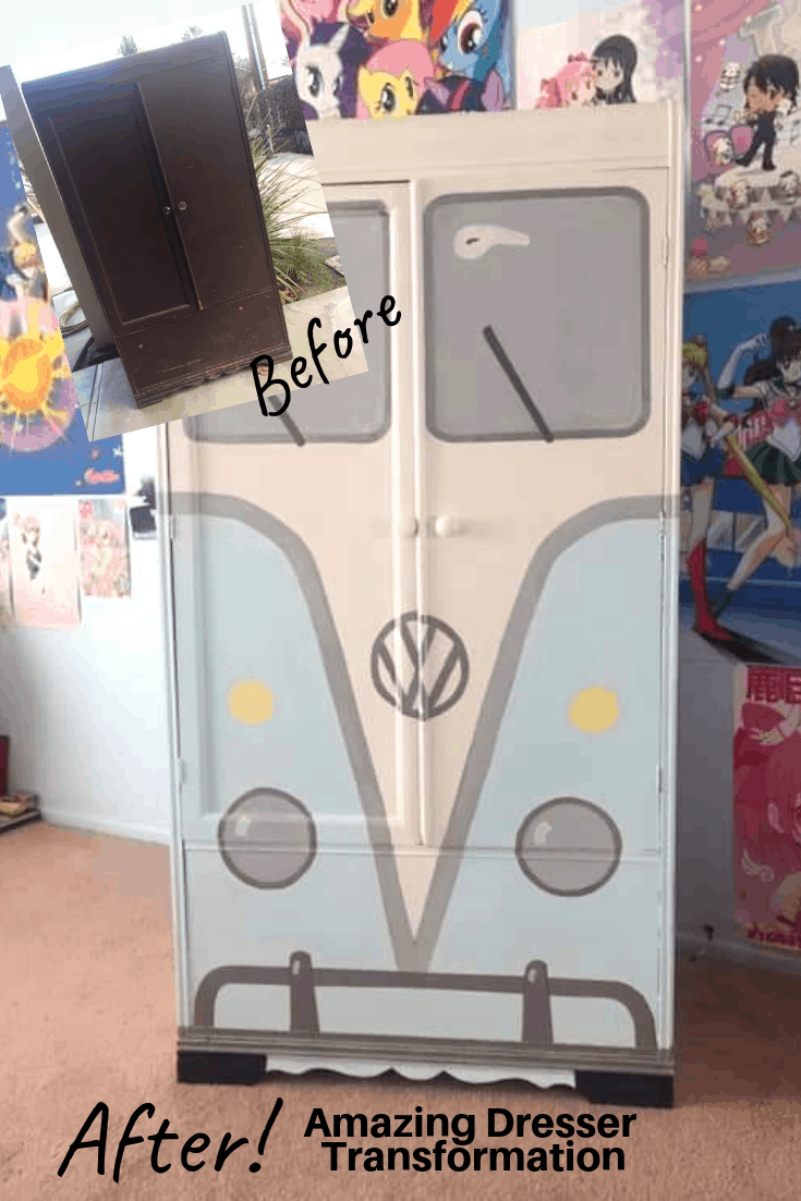 Thrift Store Volkswagen Dresser Transformation – step 1