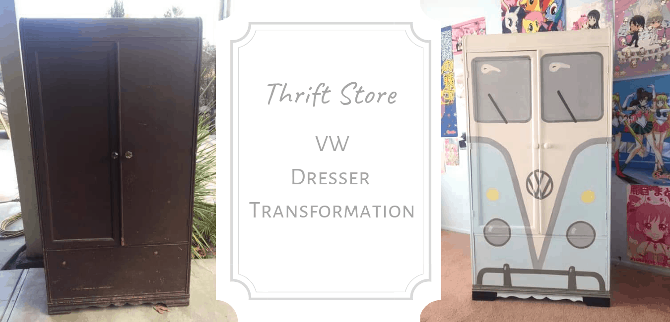 Thrift Store Volkswagen Dresser Transformation