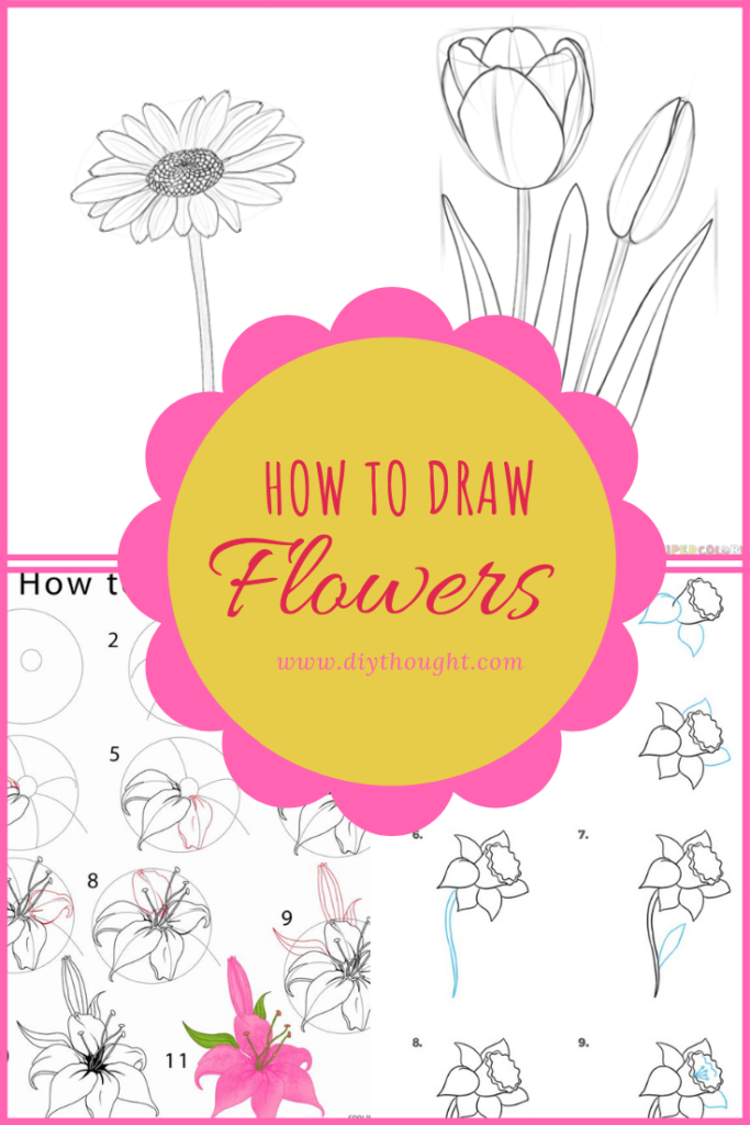 how to draw flowers