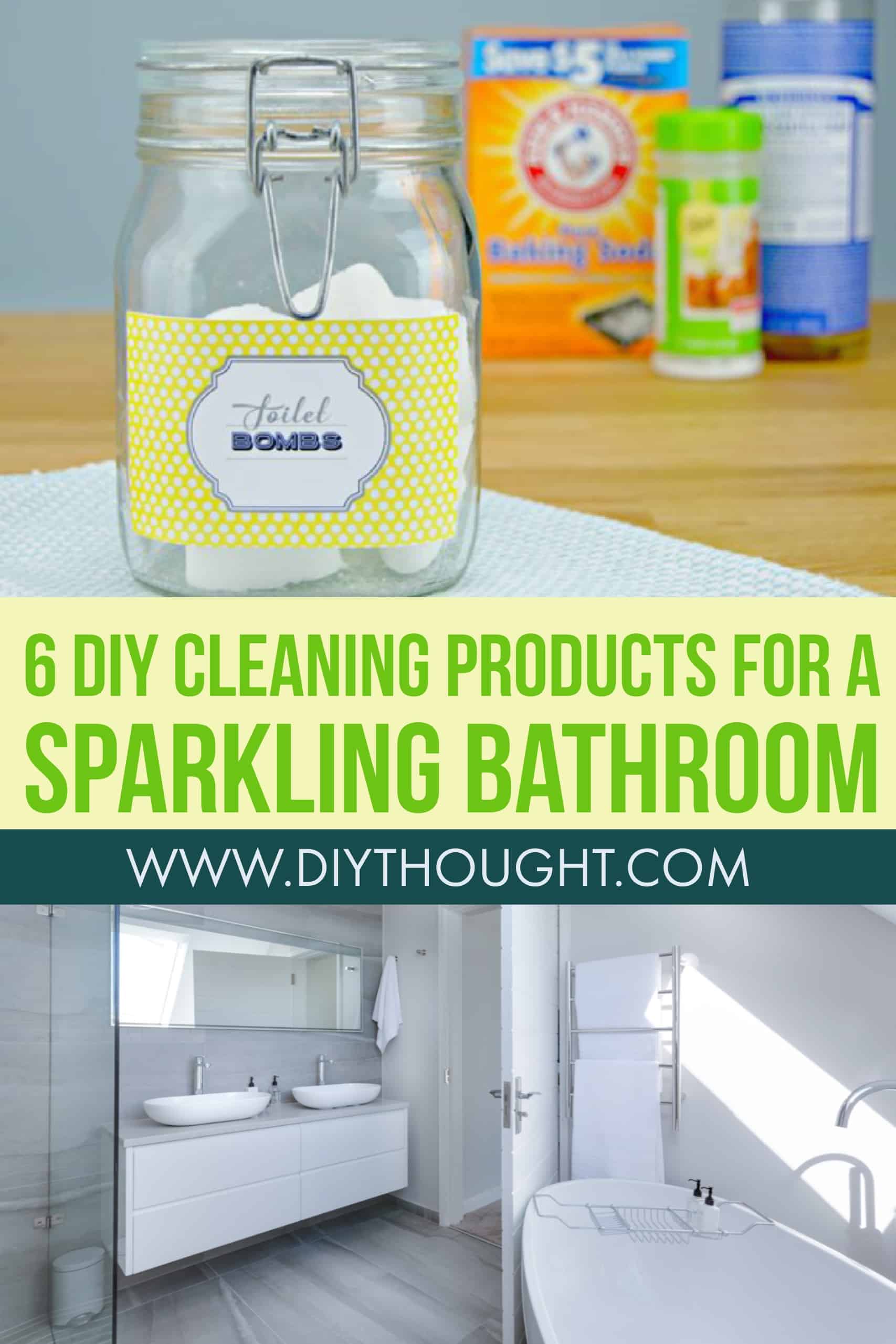 DIY bathroom cleaning products