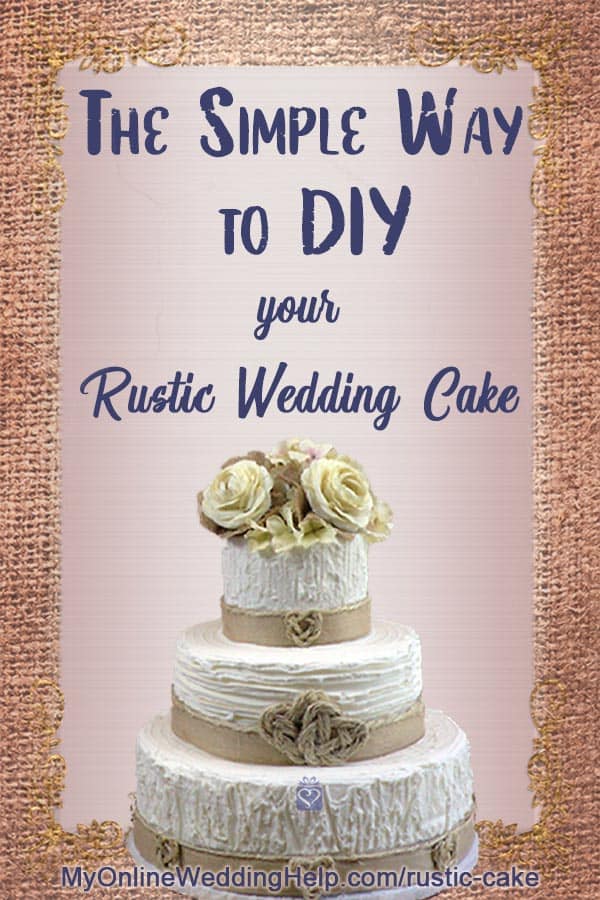 rustic country wedding cake DIY