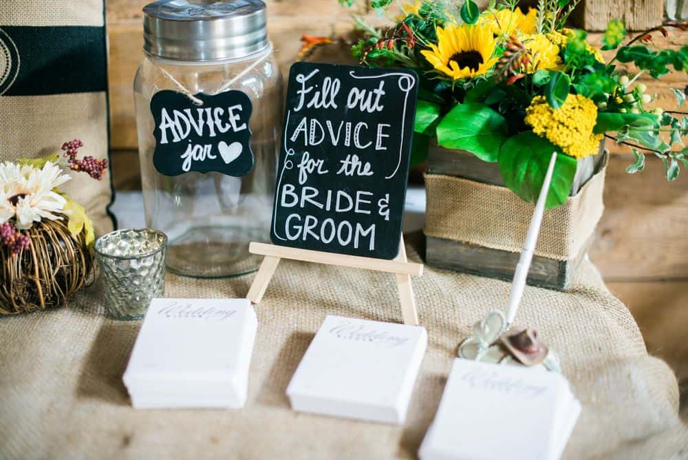 wedding advice rustic table