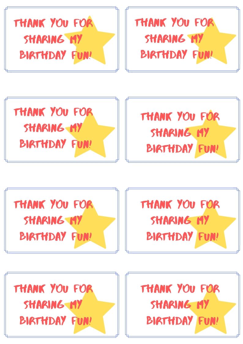 20 Free Party Favor Label Printables - diy Thought For Goodie Bag Label Template