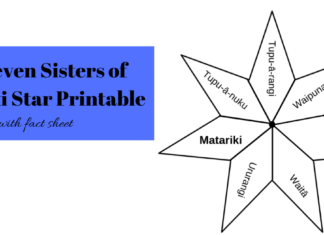 The Seven Sisters of Matariki Star Printable
