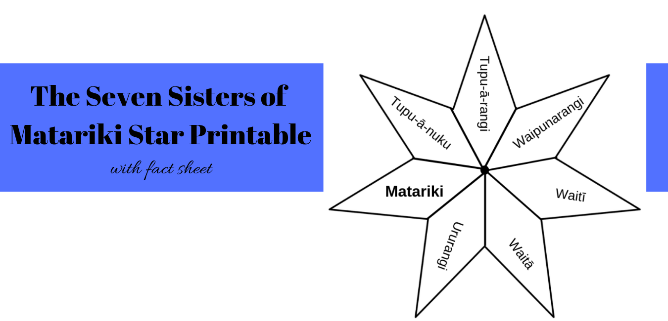 the seven 9 sisters of matariki star printable diy thought