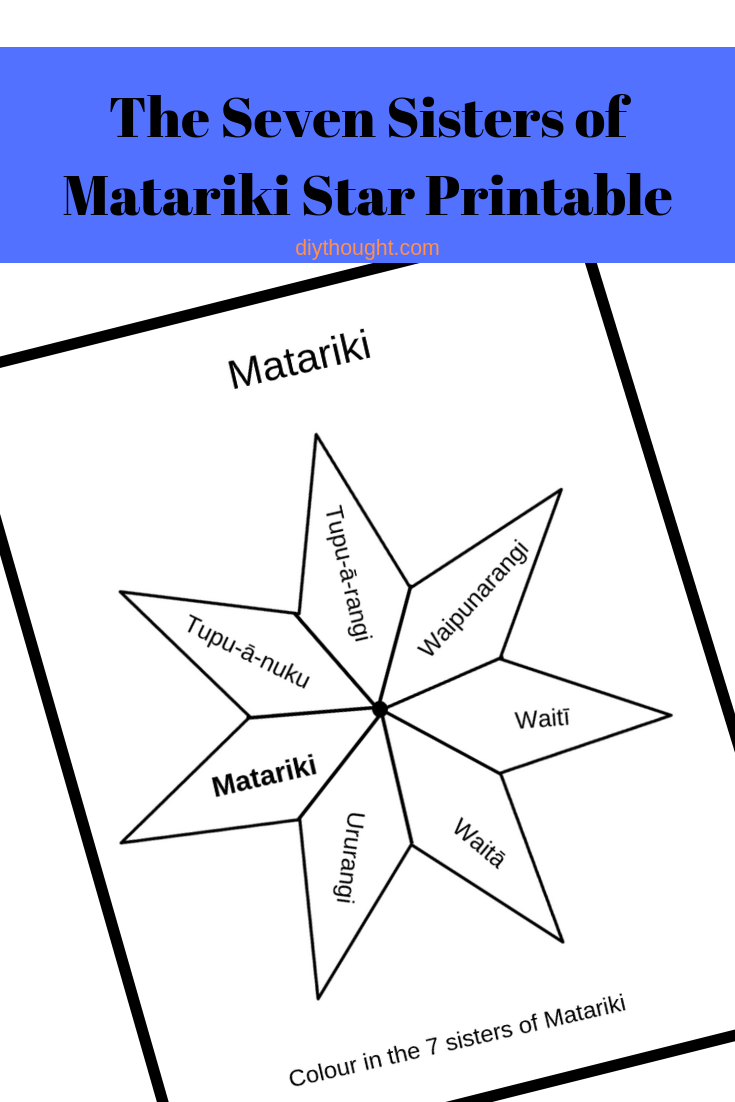 The seven sisters of matarki star printable