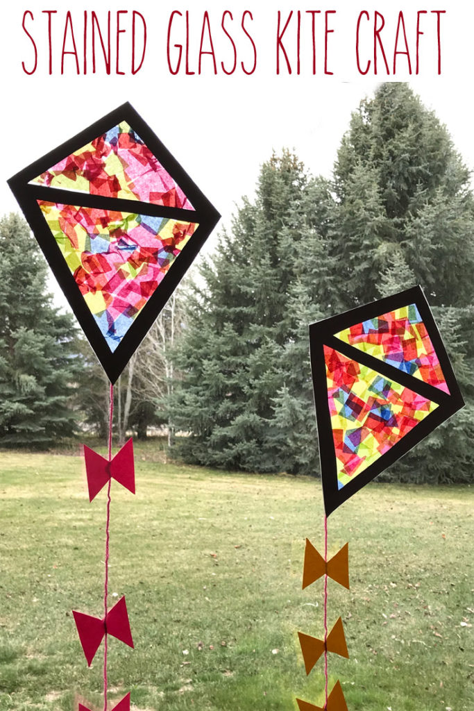 stained glass kite craft
