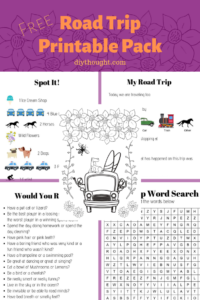 Road Trip Printable Pack - diy Thought