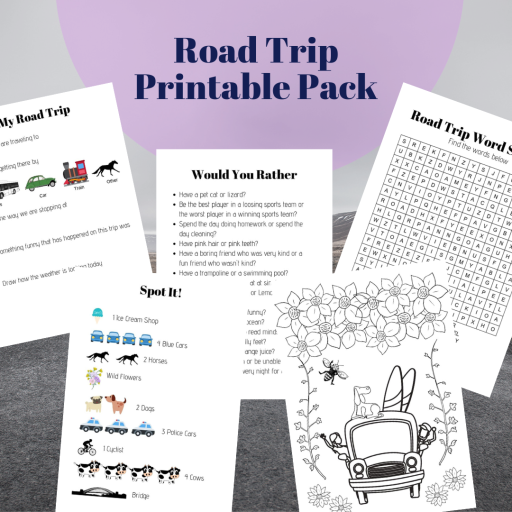 road trip printable pack