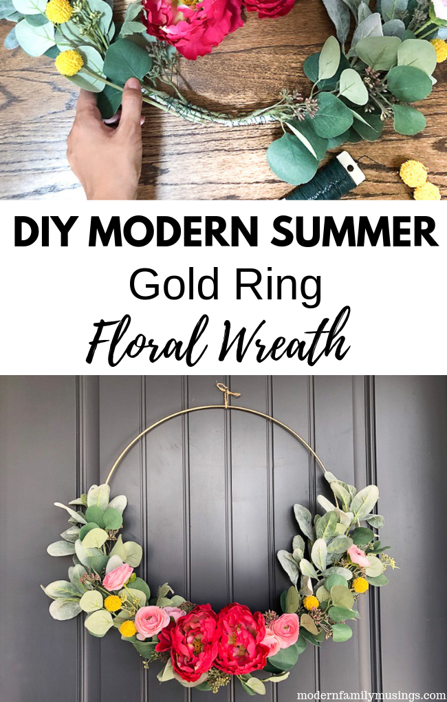 Gold ring floral wreath