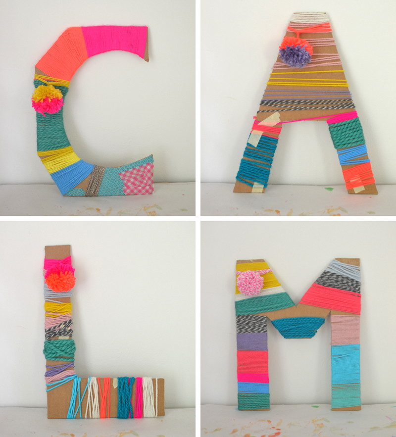 yarn wrapped letters
