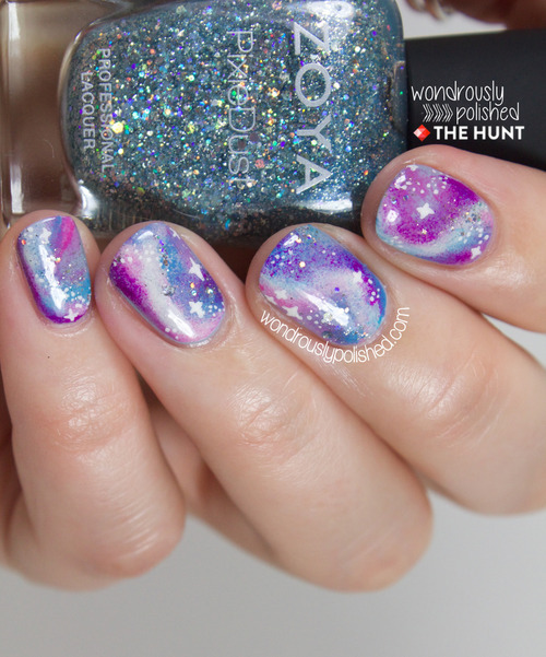 galaxy nail art 