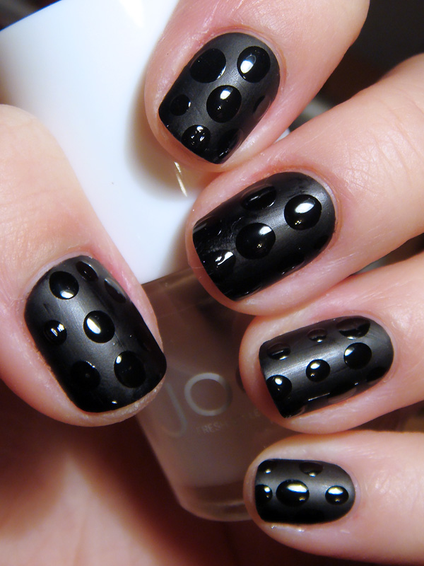 matte and gloss nail art