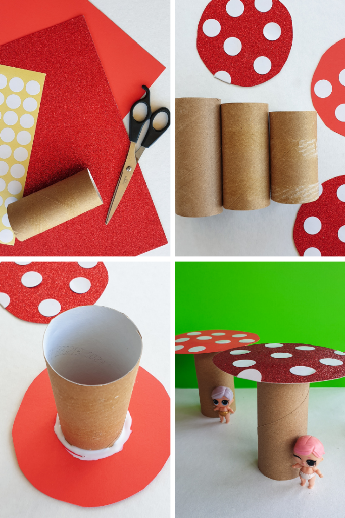how to make a toilet paper roll toadstool