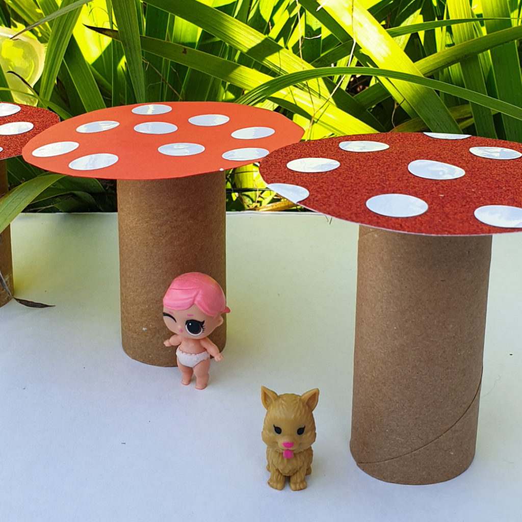 toilet roll toadstool craft