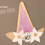 Craft stick unicorn horn