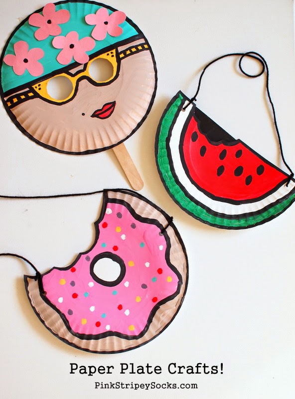 swimmer paper plate face mask