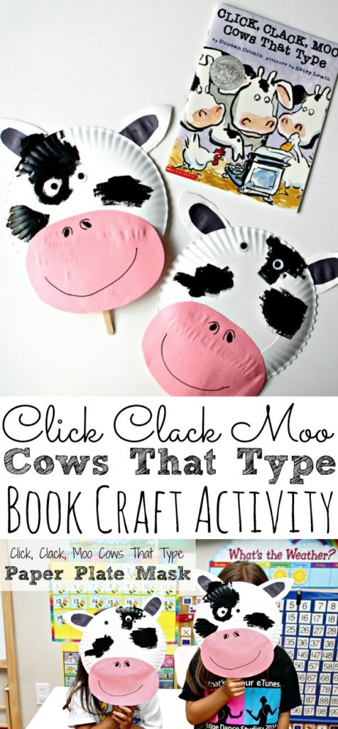 paper plate cow mask craft