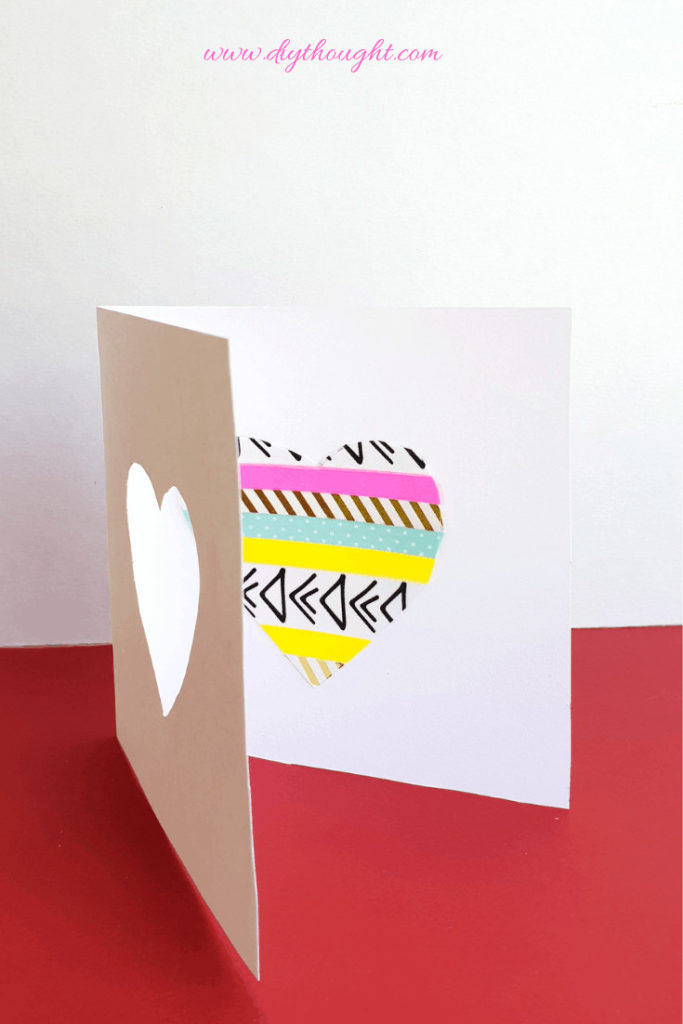 washi tape heart card