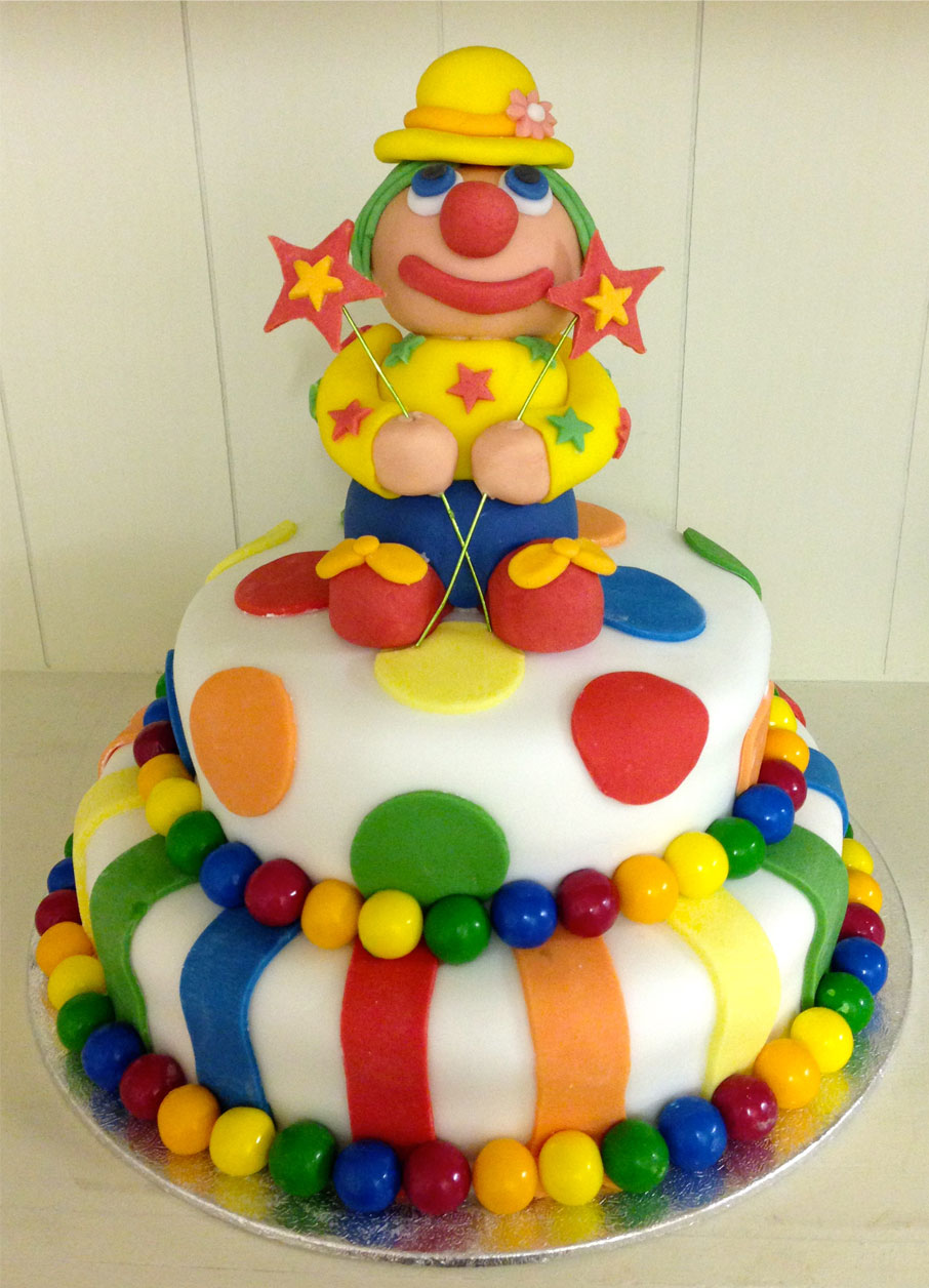 how to make fondant clown cake