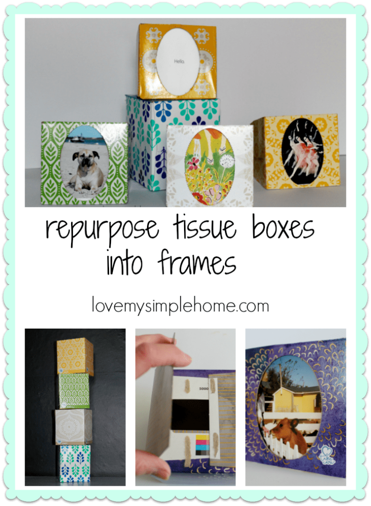 tissue box photo frame