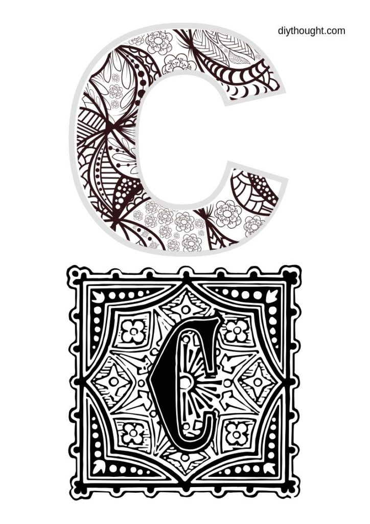 Letter C coloring page