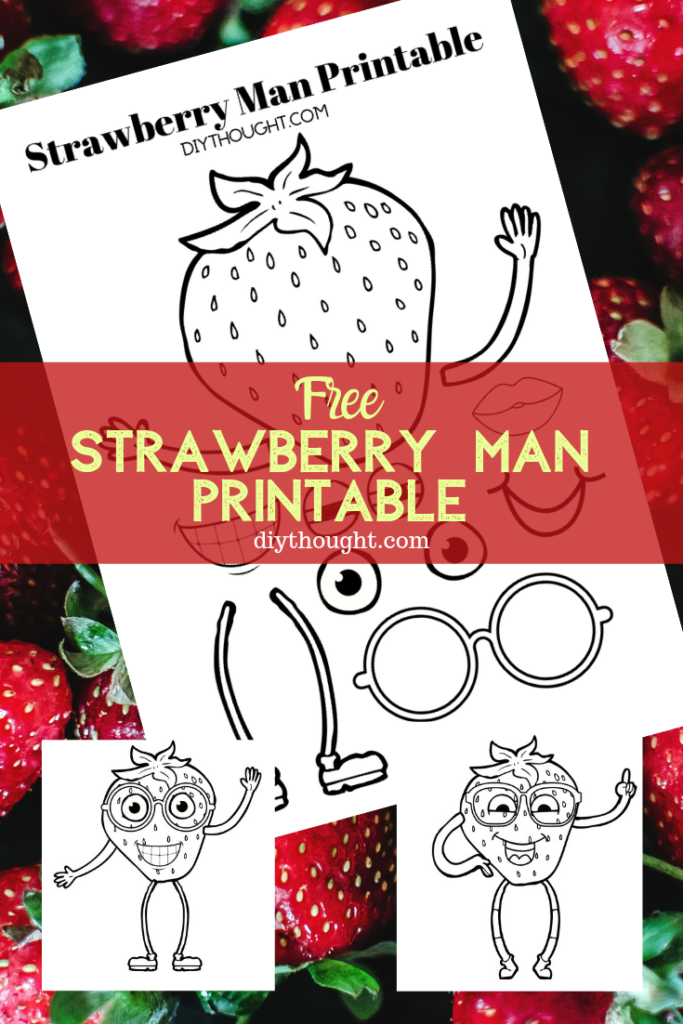Free strawberry man printable craft