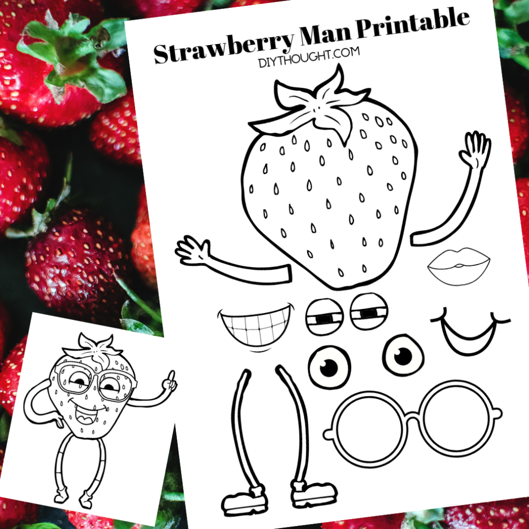 strawberry man printable craft