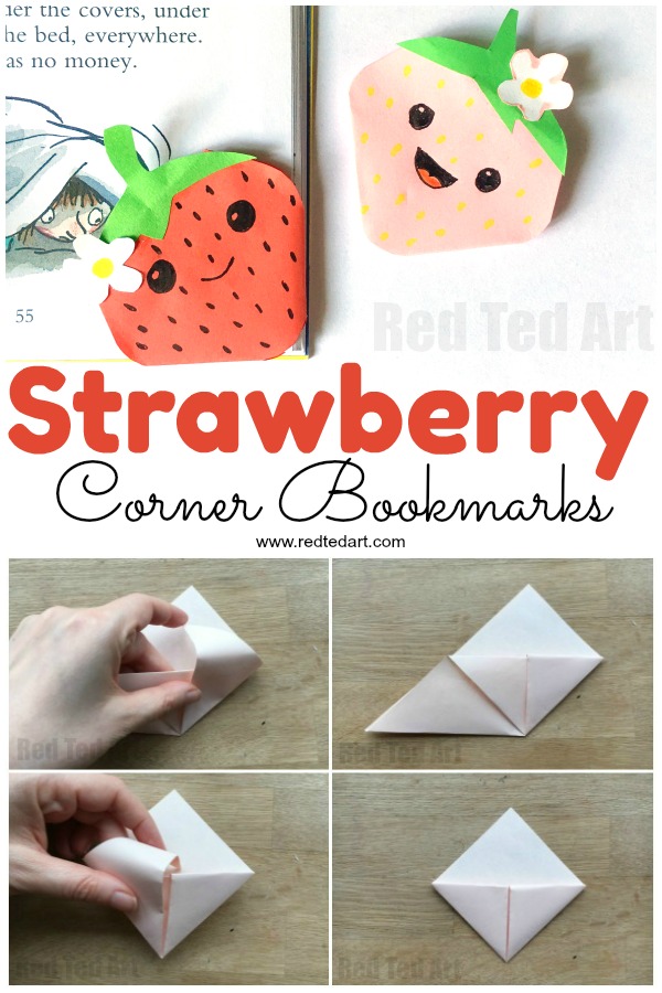strawberry bookmark