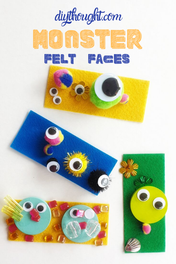 Kids Craft, Monster Felt Faces