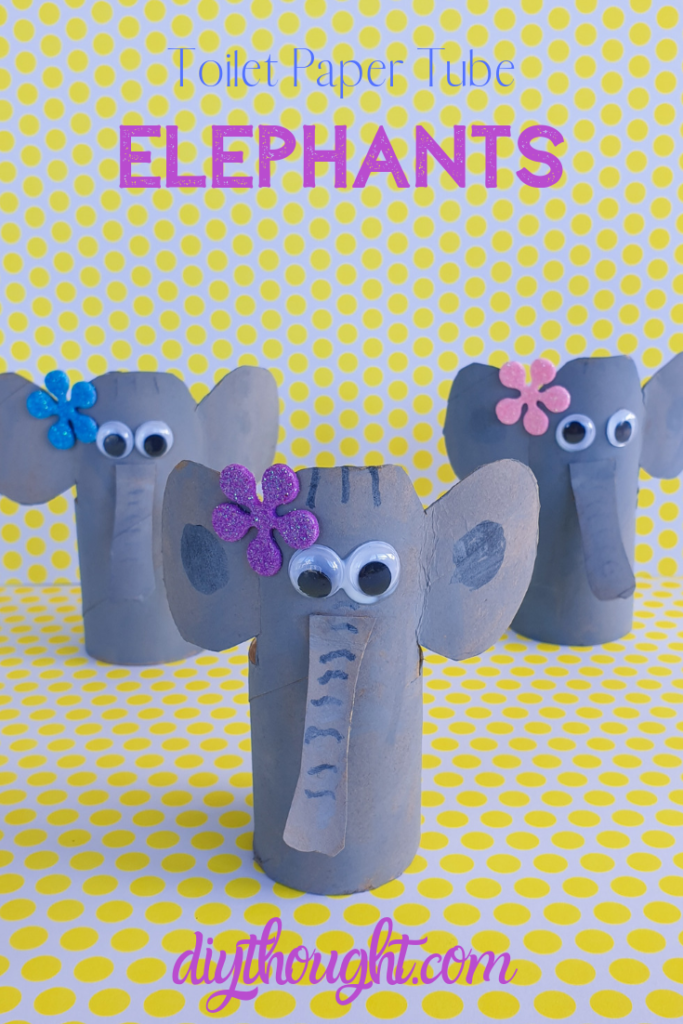 Toilet paper tube elephant craft
