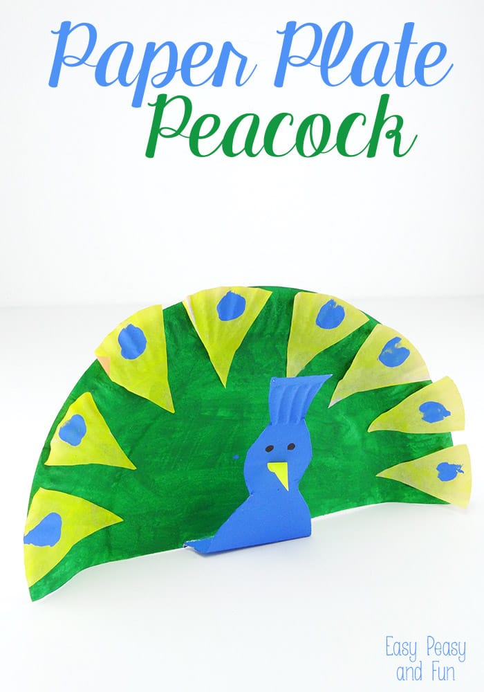 paper plate peacock