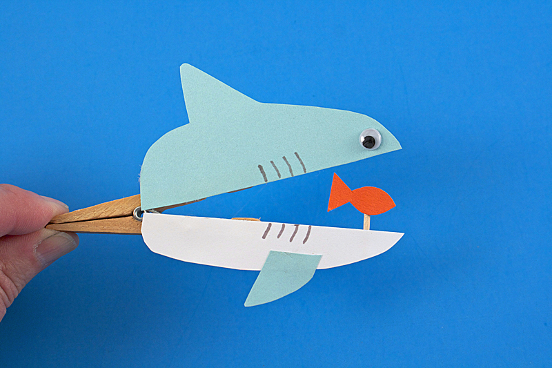 clothespin shark craft