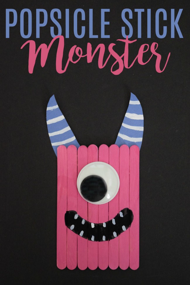 popsicle stick monster