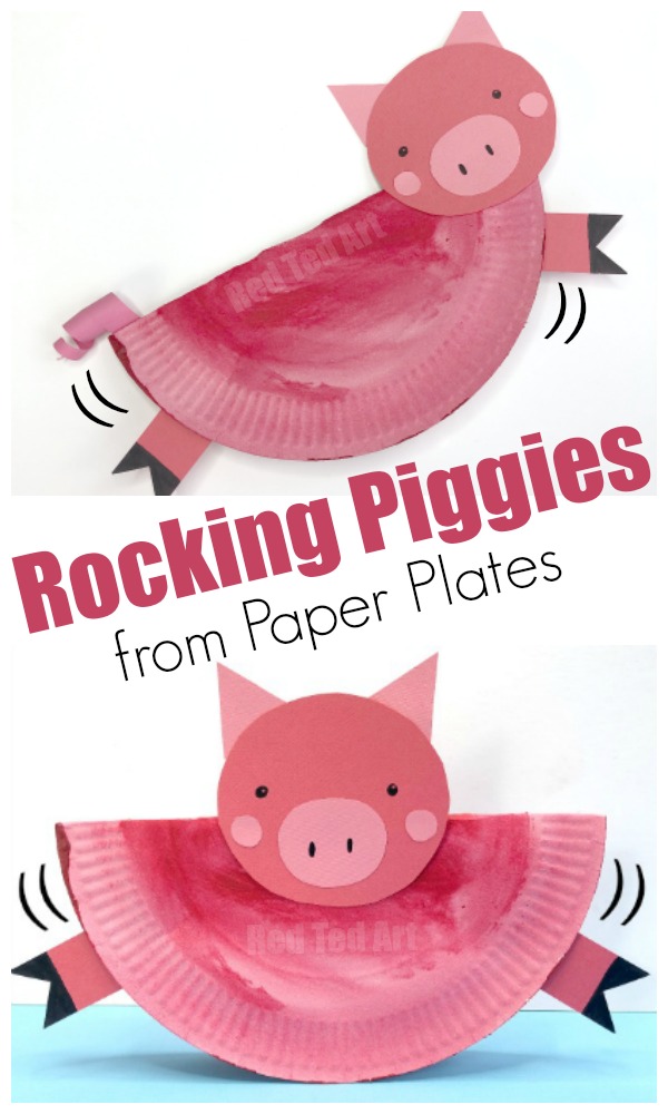 paper plate pig