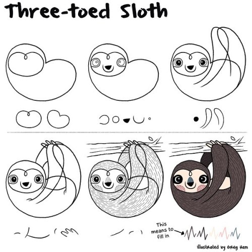 sloth drawing tutorial
