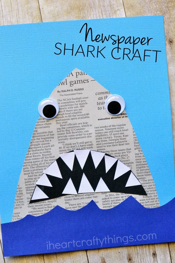 newspaper shark craft