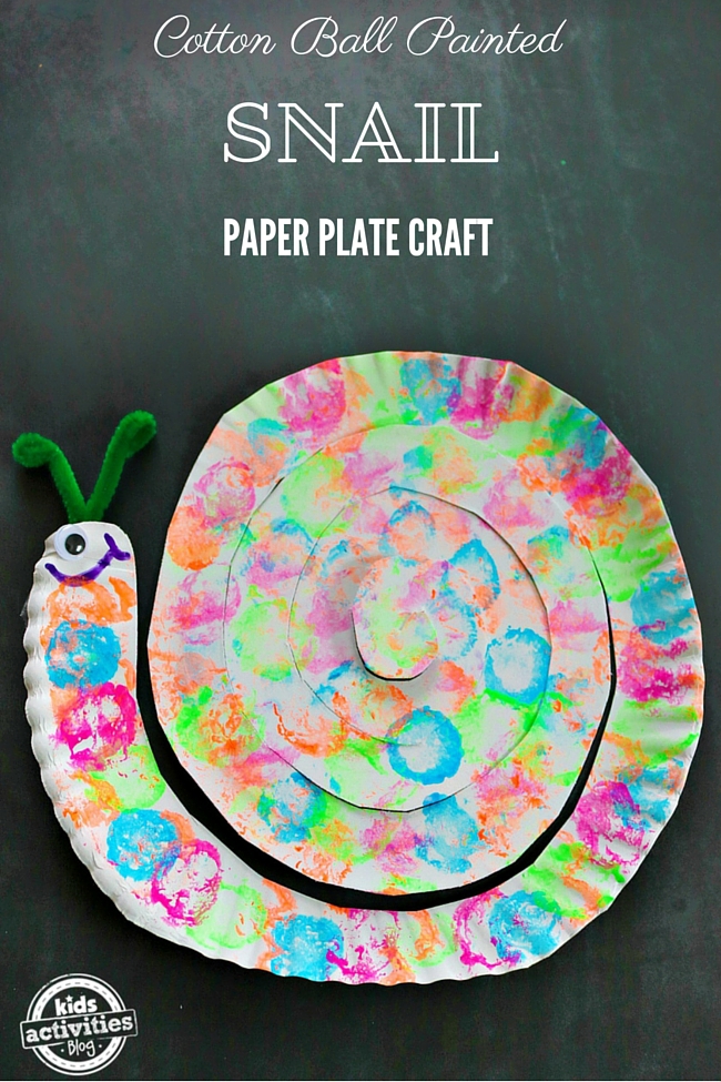 paper plate snail