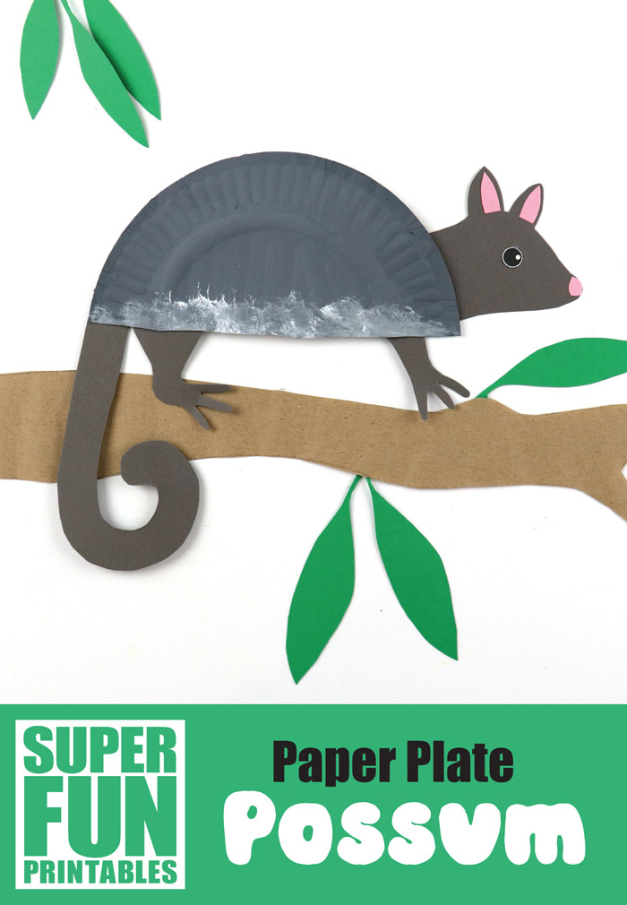 paper plate possum