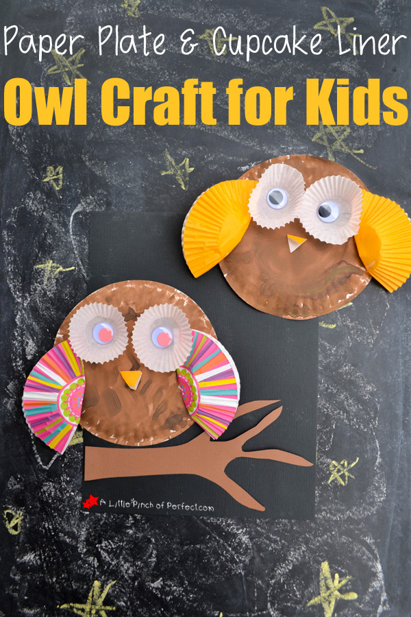 paper plate owl