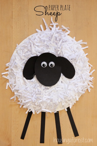 paper plate sheep