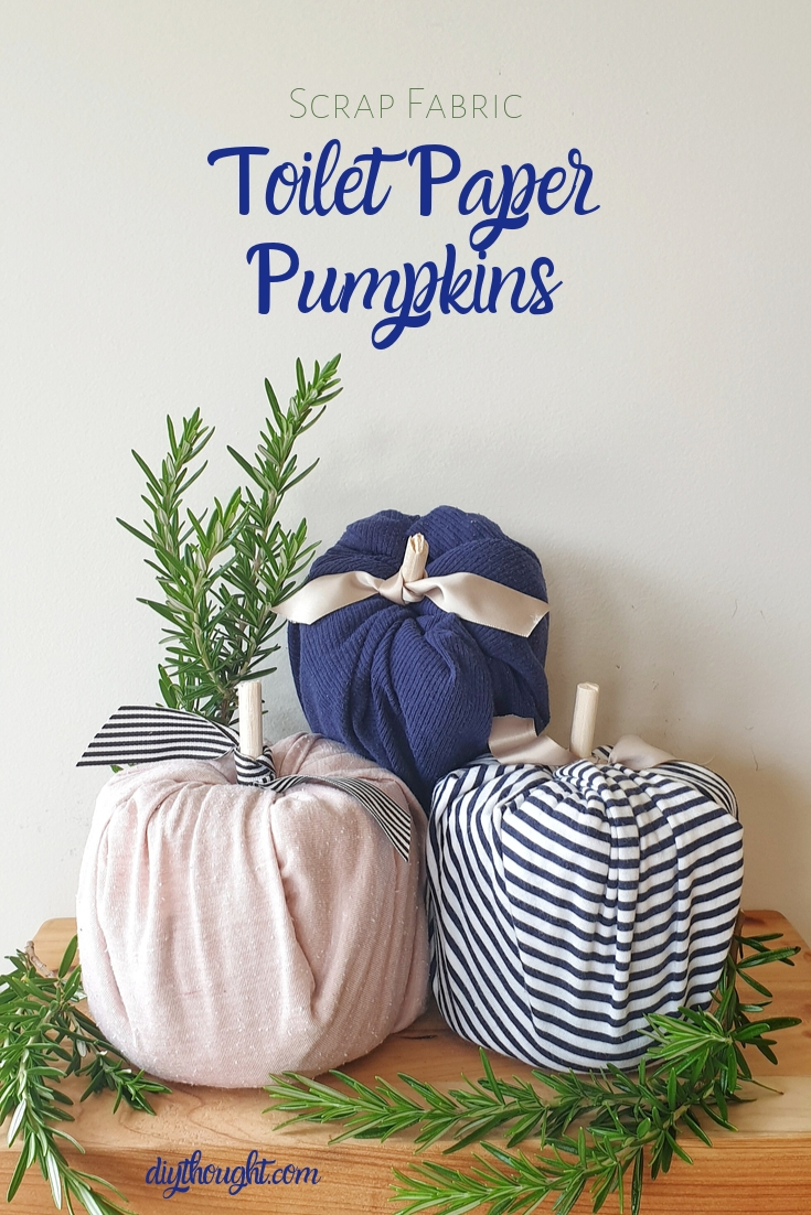 toilet paper and fabric pumpkins