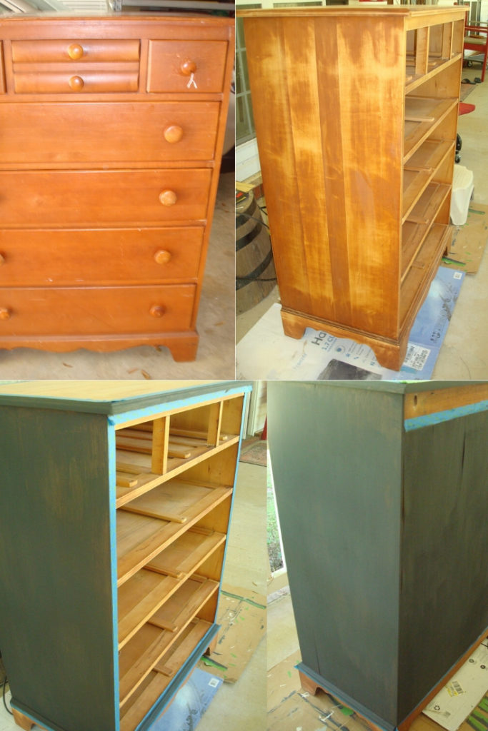 Upcycled faux suitcase drawers the process