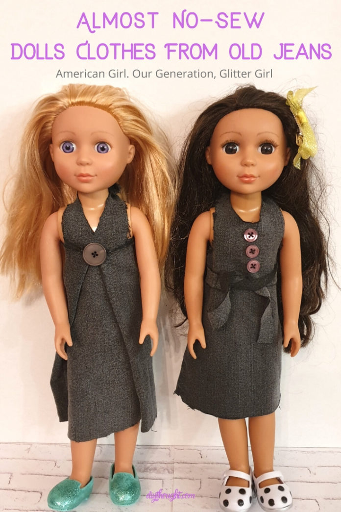Almost NoSew Dolls Clothes From Jeans Our Generation & Glitter Girl