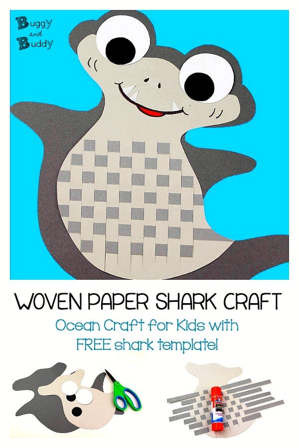 woven paper shark craft