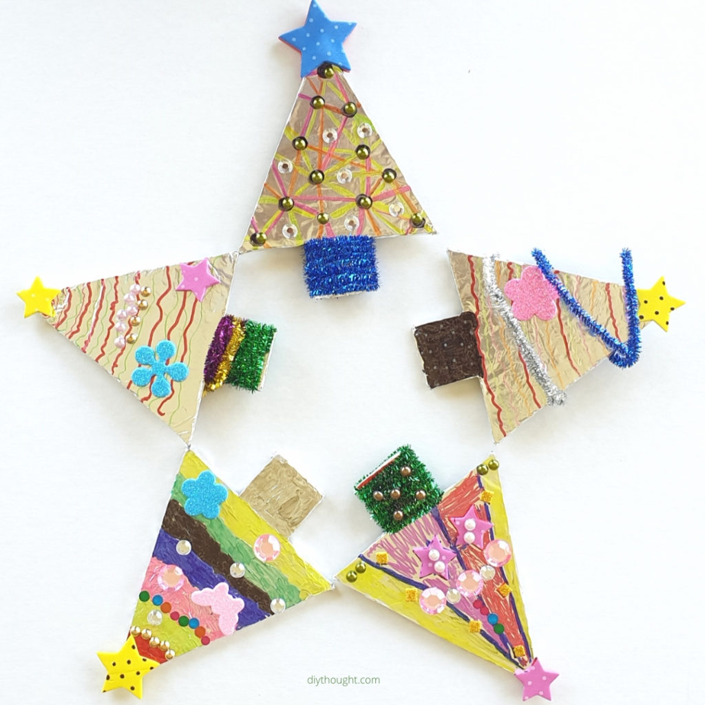 foil art sharpie Christmas tree