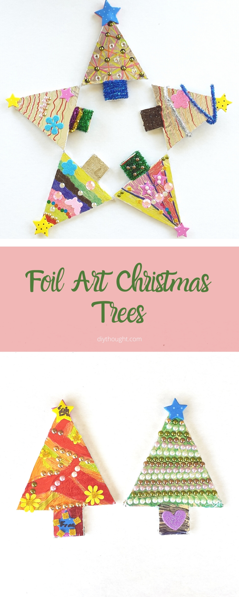 foil art sharpie Christmas tree