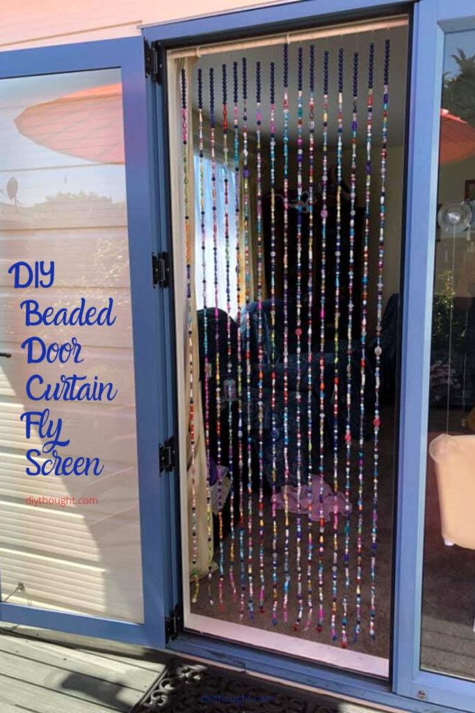 how to make a beaded curtain fly screen