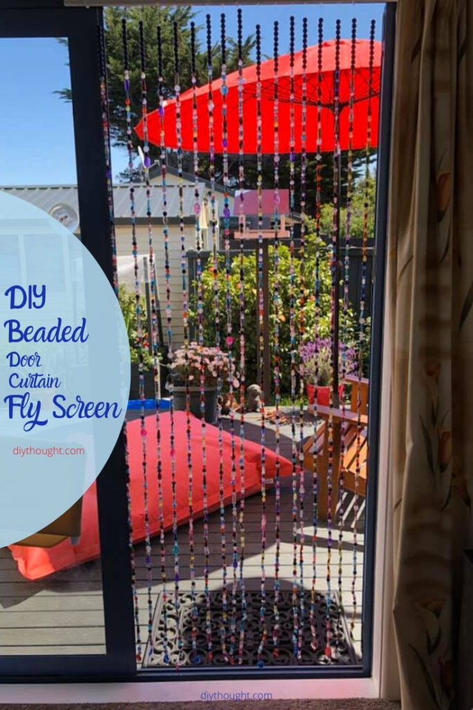 DIY beaded door curtain fly screen